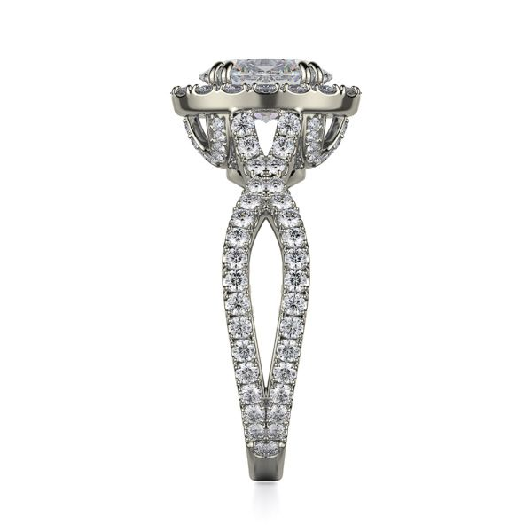 Michael M 18K Diamond Halo Engagement Ring Image 3 D. Geller & Son Jewelers Atlanta, GA