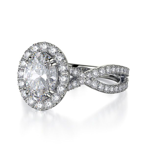 Michael M 18K Diamond Halo Engagement Ring Image 4 D. Geller & Son Jewelers Atlanta, GA