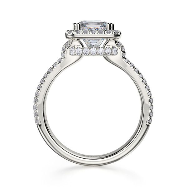 Michael M 18K Diamond Halo Engagement Ring Image 2 D. Geller & Son Jewelers Atlanta, GA