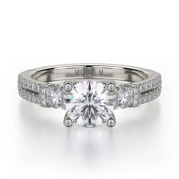 Michael M 18K Diamond Three Stone Engagement Ring D. Geller & Son Jewelers Atlanta, GA