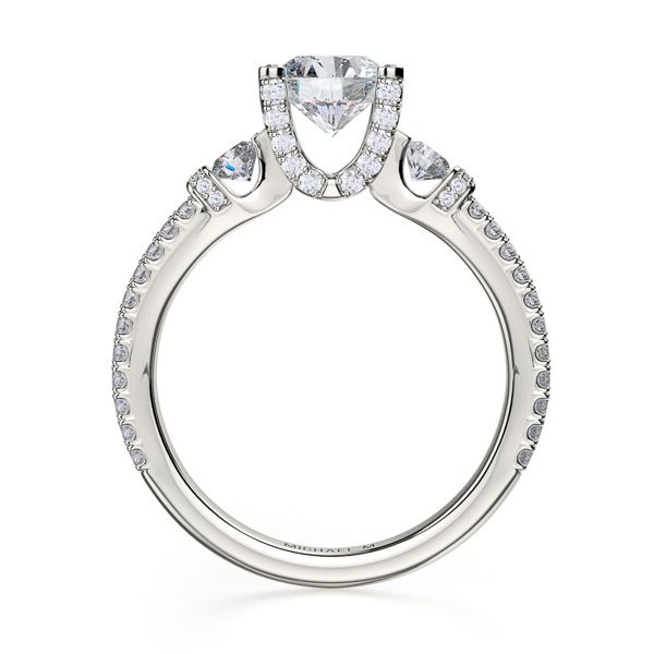 Michael M 18K Diamond Three Stone Engagement Ring Image 2 D. Geller & Son Jewelers Atlanta, GA