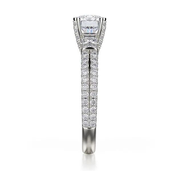 Michael M 18K Diamond Three Stone Engagement Ring Image 3 D. Geller & Son Jewelers Atlanta, GA
