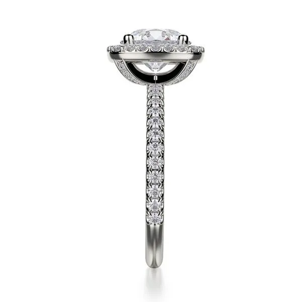 Michael M 18K Diamond Halo Engagement Ring Image 3 D. Geller & Son Jewelers Atlanta, GA