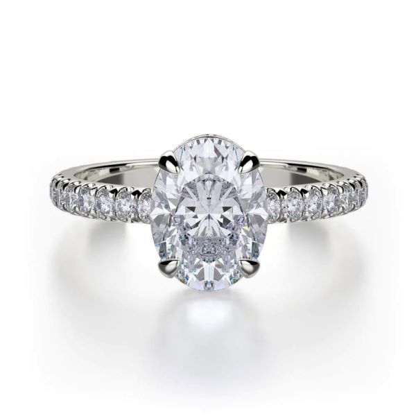 Michael M Platinum Diamond Halo Engagement Ring D. Geller & Son Jewelers Kennesaw, GA