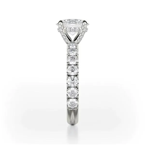 Michael M 18K Diamond Hidden Halo Engagement Ring
