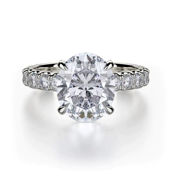 Michael M Platinum Diamond Halo Engagement Ring D. Geller & Son Jewelers Kennesaw, GA