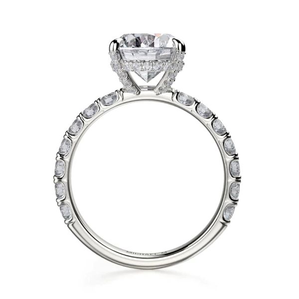 Michael M Platinum Diamond Halo Engagement Ring Image 2 D. Geller & Son Jewelers Kennesaw, GA