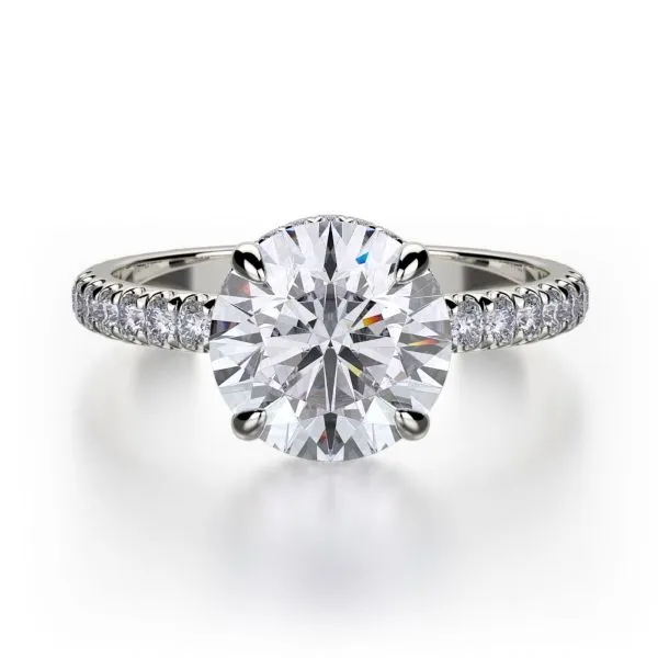 Michael M 18K Diamond Halo Engagement Ring D. Geller & Son Jewelers Atlanta, GA