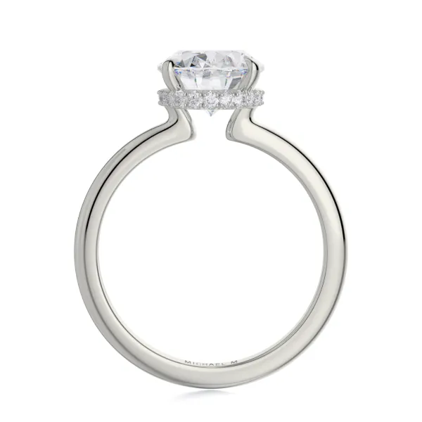 Michael M Platinum Diamond Halo Engagement Ring Image 2 D. Geller & Son Jewelers Atlanta, GA