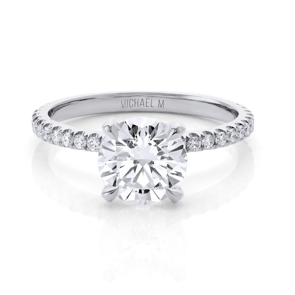 Michael M Platinum Diamond Halo Engagement Ring D. Geller & Son Jewelers Kennesaw, GA