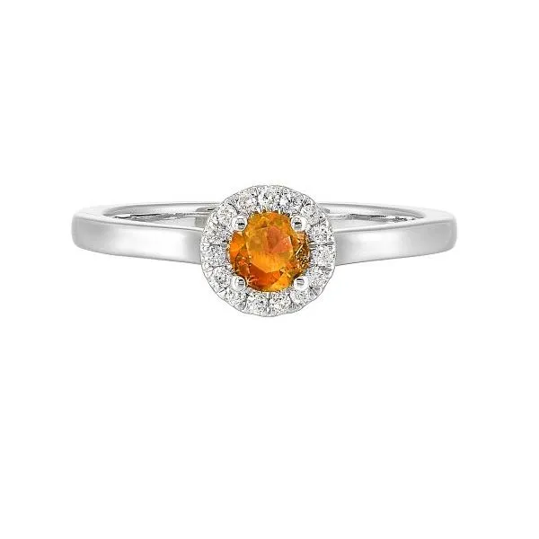 D. Geller Collection 10K Diamond and Citrine Halo Ring D. Geller & Son Jewelers Kennesaw, GA