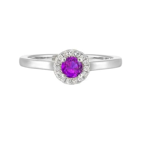 D. Geller Collection 10K Diamond and Amethyst Halo Ring D. Geller & Son Jewelers Kennesaw, GA