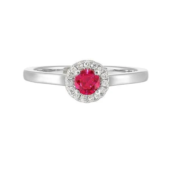 D. Geller Collection 10K Diamond and Ruby Halo Ring D. Geller & Son Jewelers Kennesaw, GA
