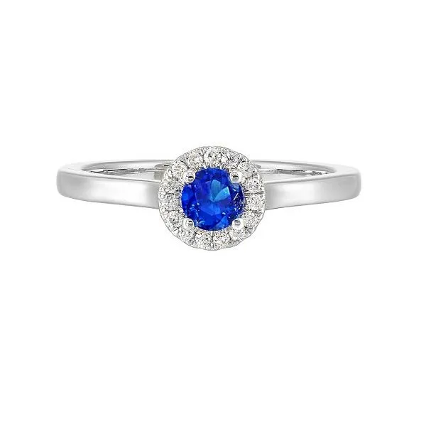 D. Geller Collection 10K Diamond and Sapphire Halo Ring D. Geller & Son Jewelers Kennesaw, GA