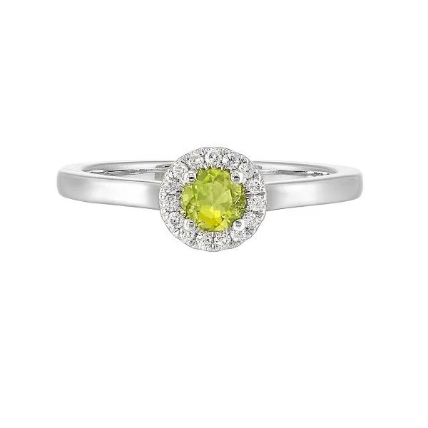 D. Geller Collection 10K Diamond and Peridot Halo Ring D. Geller & Son Jewelers Kennesaw, GA