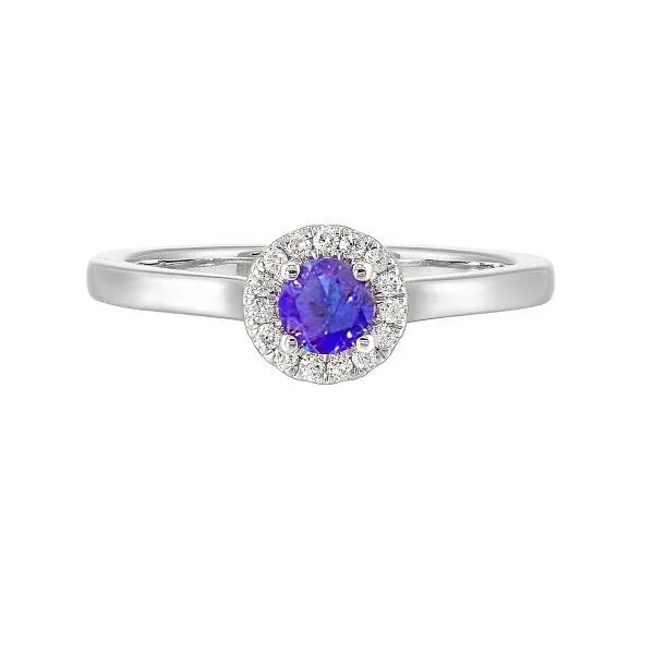 D. Geller Collection 10K Diamond and Alexandrite Halo Ring D. Geller & Son Jewelers Kennesaw, GA