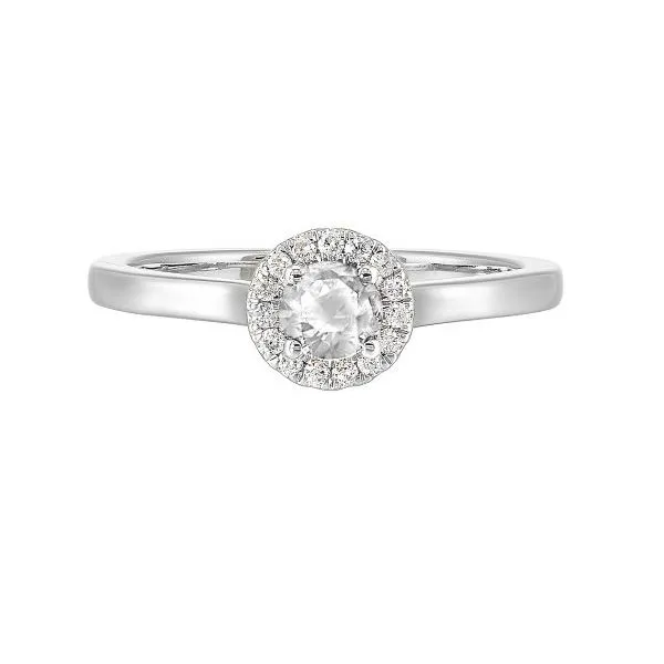 D. Geller Collection 10K Diamond and White Topaz Halo Ring D. Geller & Son Jewelers Kennesaw, GA