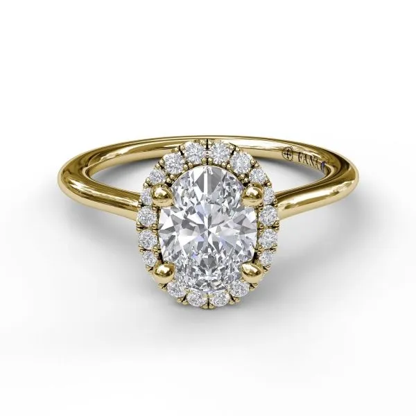 Fana 14K Diamond Halo Engagement Ring Image 2 D. Geller & Son Jewelers Atlanta, GA