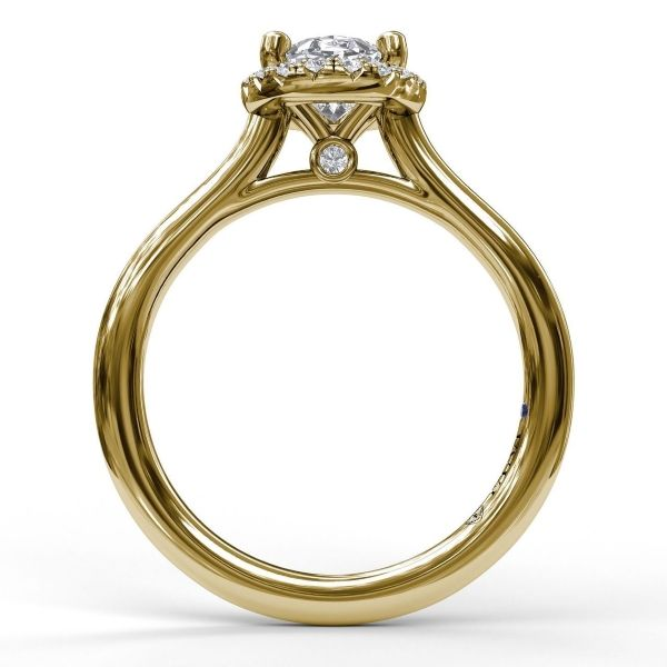 Fana 14K Diamond Halo Engagement Ring Image 3 D. Geller & Son Jewelers Atlanta, GA
