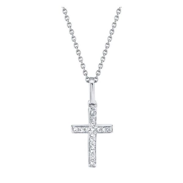 Shy Creation 14K Diamond Cross Necklace D. Geller & Son Jewelers Atlanta, GA