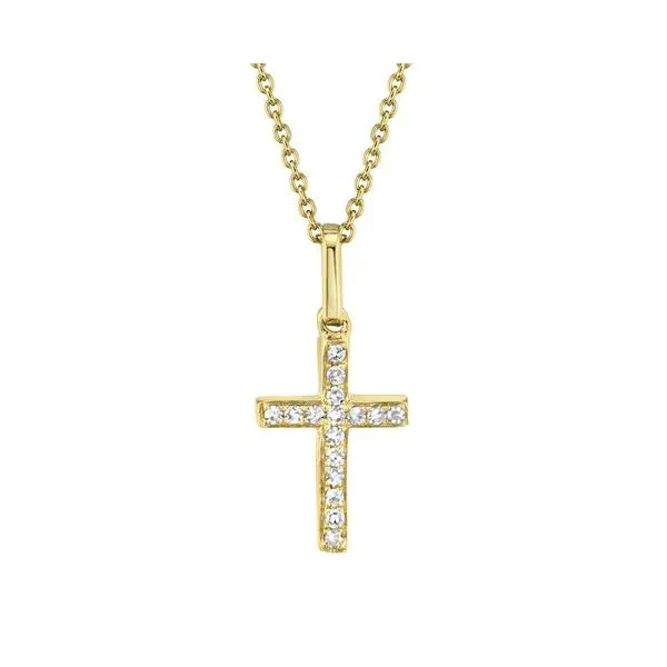 Shy Creation 14K Diamond Cross Necklace D. Geller & Son Jewelers Kennesaw, GA