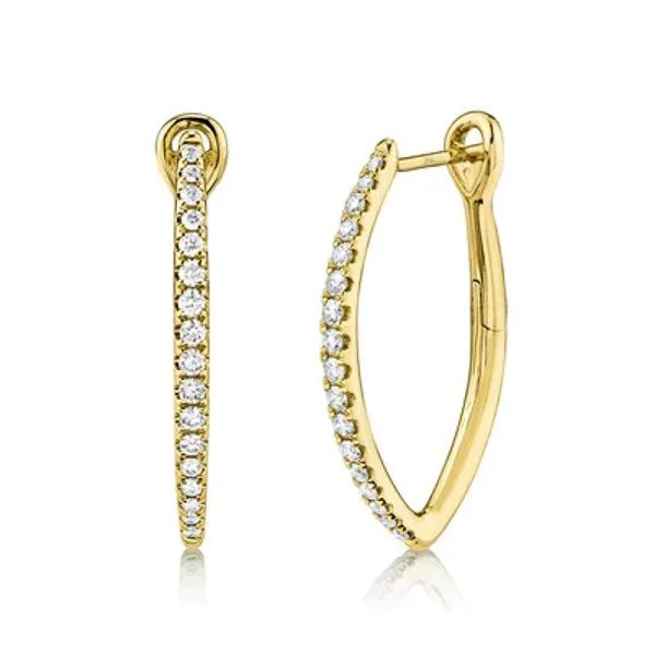Shy Creation 14K Diamond Hoop Earrings D. Geller & Son Jewelers Kennesaw, GA
