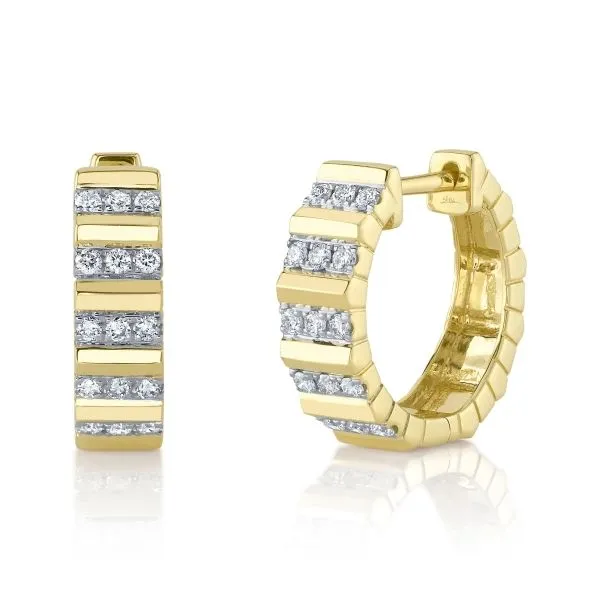 Shy Creation 14K Diamond Huggie Earrings D. Geller & Son Jewelers Kennesaw, GA