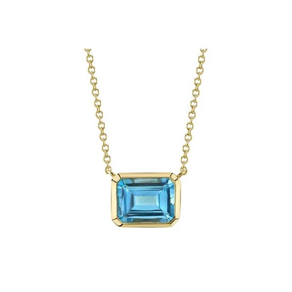 Shy Creation 14K Blue Topaz Fashion Necklace D. Geller & Son Jewelers Kennesaw, GA