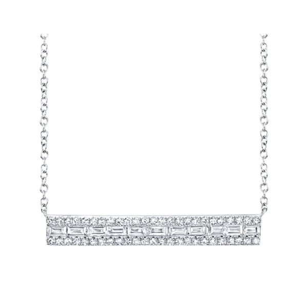 Shy Creation 14K Diamond Bar Necklace D. Geller & Son Jewelers Atlanta, GA