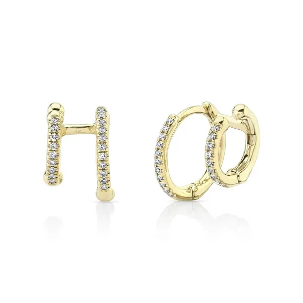 Shy Creation 14K Diamond Huggie Earrings D. Geller & Son Jewelers Kennesaw, GA