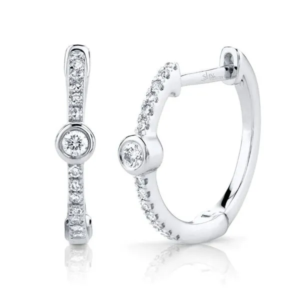 Shy Creation 14K Diamond Huggie Earrings D. Geller & Son Jewelers Atlanta, GA