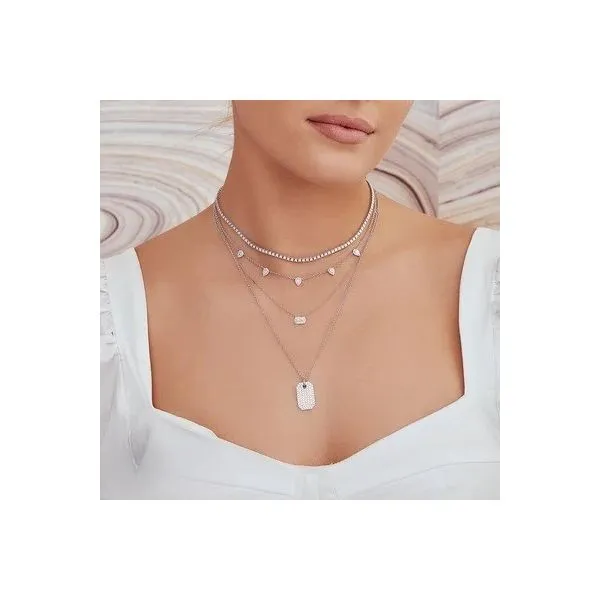 Shy Creation 14K 1ctw Diamond Tennis Necklace Image 2 D. Geller & Son Jewelers Kennesaw, GA