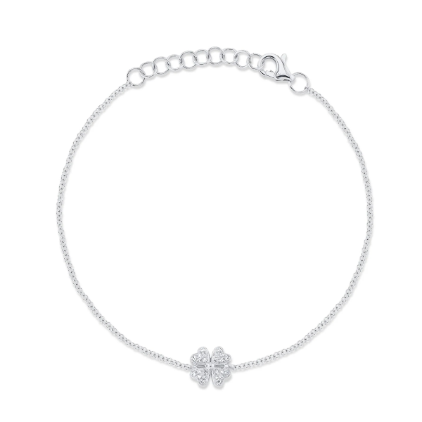 Shy Creation 14K Diamond Clover Bracelet D. Geller & Son Jewelers Kennesaw, GA