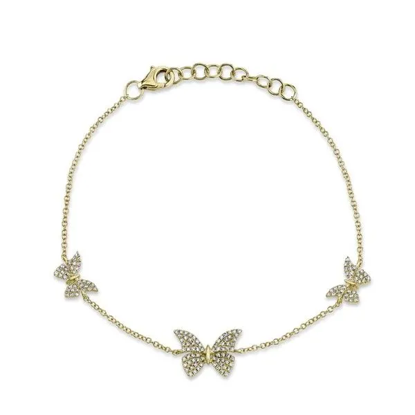 Shy Creation 14K Diamond Butterfly Bracelet D. Geller & Son Jewelers Kennesaw, GA
