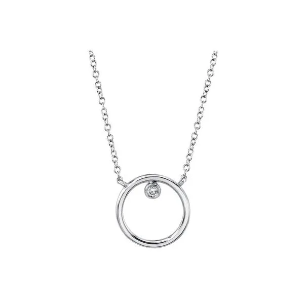 Shy Creation 14K Diamond Circle Necklace D. Geller & Son Jewelers Kennesaw, GA