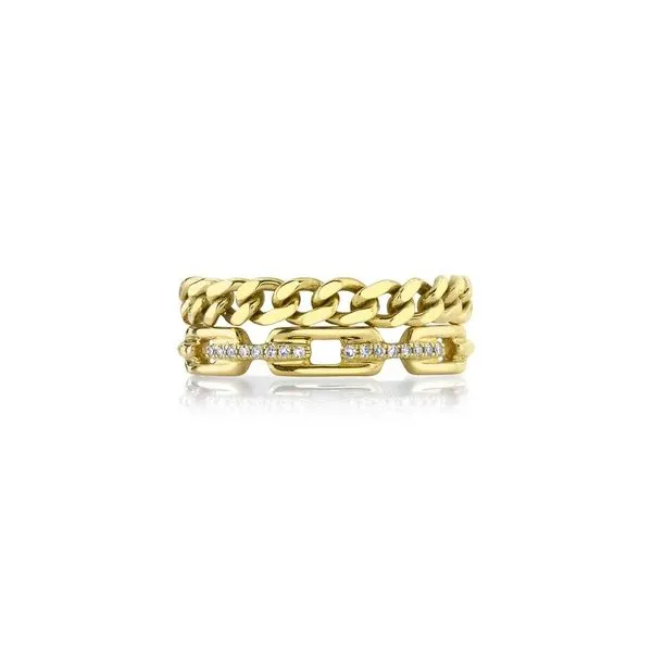 Shy Creation 14K Diamond Link Ring D. Geller & Son Jewelers Kennesaw, GA