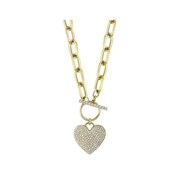 Shy Creation 14K Diamond Heart Necklace D. Geller & Son Jewelers Kennesaw, GA