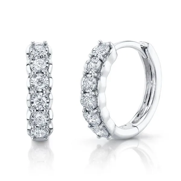 Shy Creation 14K Diamond Huggie Earrings D. Geller & Son Jewelers Atlanta, GA