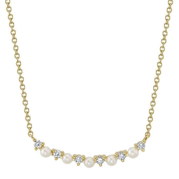 Shy Creation 14K Diamond and Pearl Fashion Necklace D. Geller & Son Jewelers Atlanta, GA