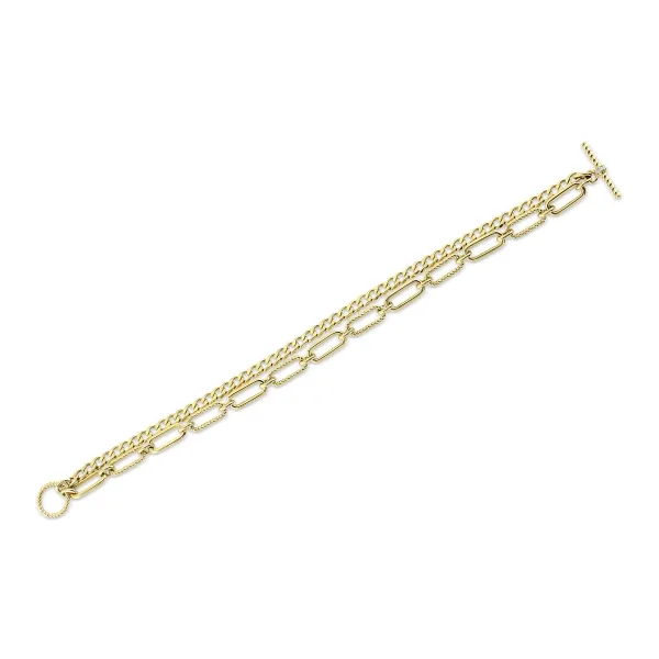 Shy Creation 14K Diamond Paperclip Bracelet D. Geller & Son Jewelers Kennesaw, GA