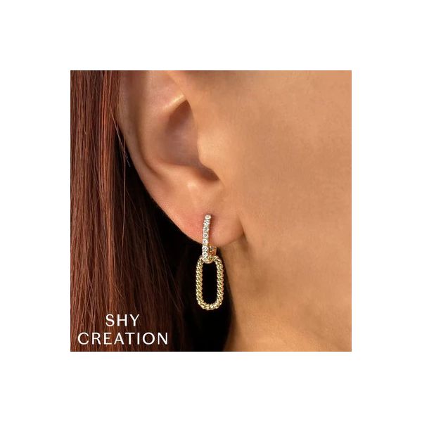 Shy Creation 14K Diamond Fashion Earrings Image 2 D. Geller & Son Jewelers Kennesaw, GA