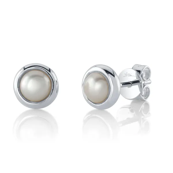 Shy Creation 14K Pearl Stud Earrings D. Geller & Son Jewelers Atlanta, GA