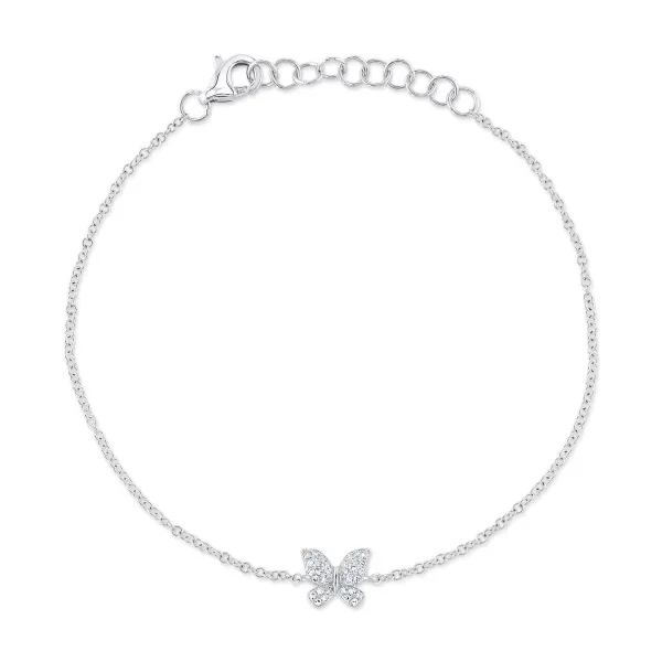 Shy Creation 14K Diamond Butterfly Bracelet D. Geller & Son Jewelers Kennesaw, GA