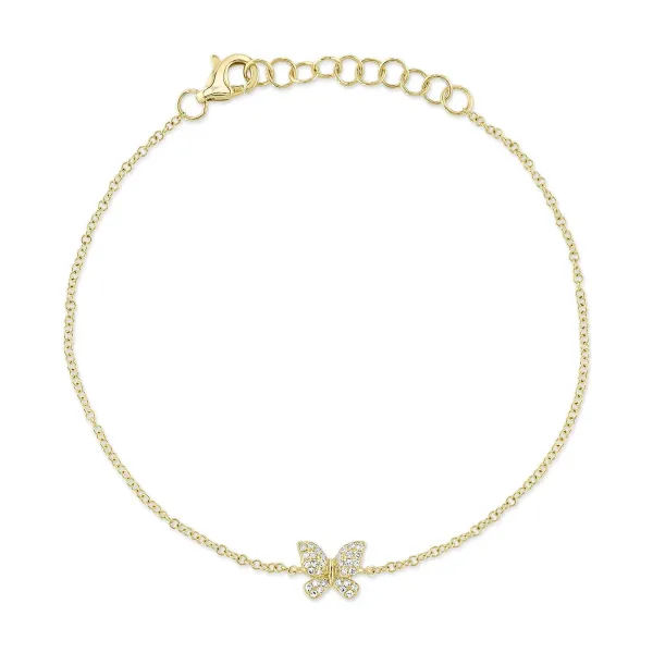Shy Creation 14K Diamond Butterfly Bracelet D. Geller & Son Jewelers Kennesaw, GA