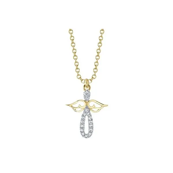 Shy Creation 14K Diamond Angel Necklace D. Geller & Son Jewelers Kennesaw, GA
