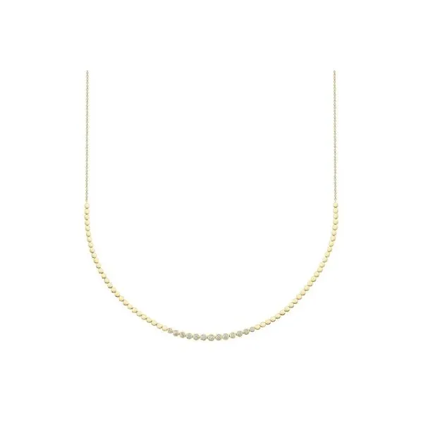 Shy Creation 14K Diamond Bezel Necklace Image 2 D. Geller & Son Jewelers Kennesaw, GA