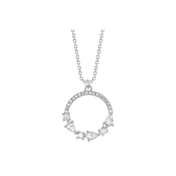 Shy Creation 14K Diamond Circle Necklace D. Geller & Son Jewelers Kennesaw, GA