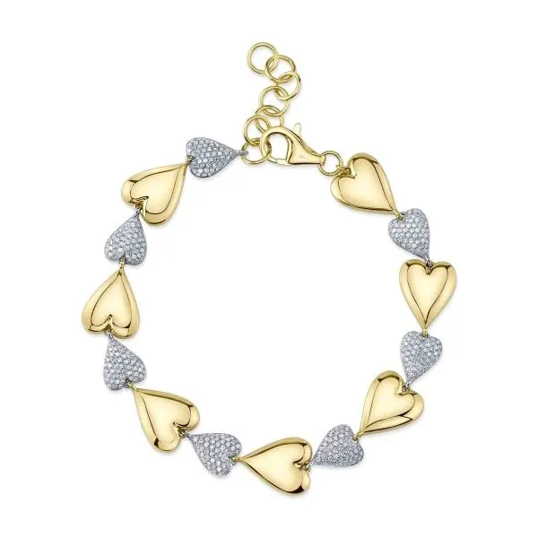 Shy Creation 14K Diamond Heart Bracelet D. Geller & Son Jewelers Kennesaw, GA