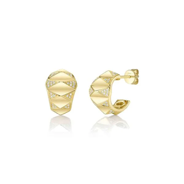 Shy Creation 14K Diamond Huggie Earrings D. Geller & Son Jewelers Kennesaw, GA