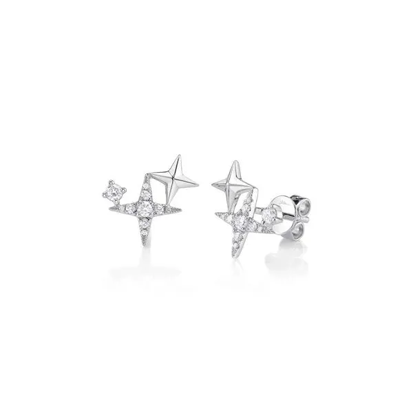 Shy Creation 14K Diamond Star Earrings D. Geller & Son Jewelers Kennesaw, GA